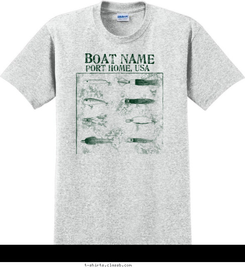 PORT HOME, USA BOAT NAME T-shirt Design SP1190