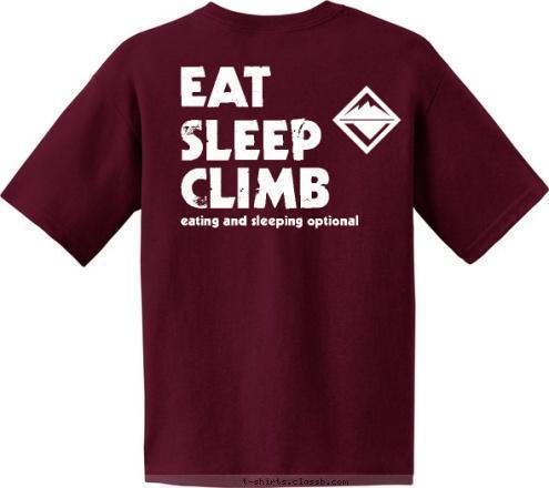 New Text C V 123 Roswell, GA Fellowship Christian Fellowship Christian
Roswell, GA CREW 356 eating and sleeping optional CLIMB SLEEP EAT T-shirt Design 