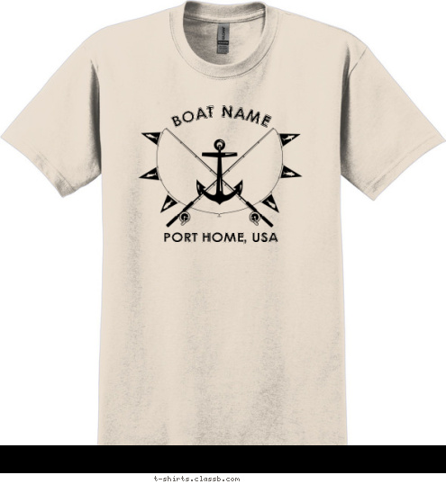 PORT HOME, USA BOAT NAME T-shirt Design SP1196