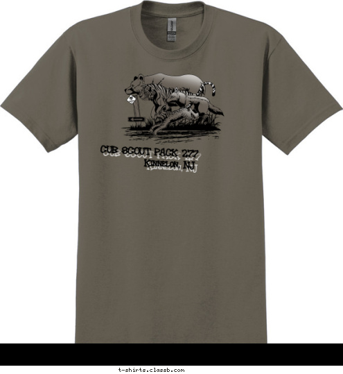 RUNNING WITH THE PACK! CUB SCOUT PACK 277 Kinnelon, NJ T-shirt Design 