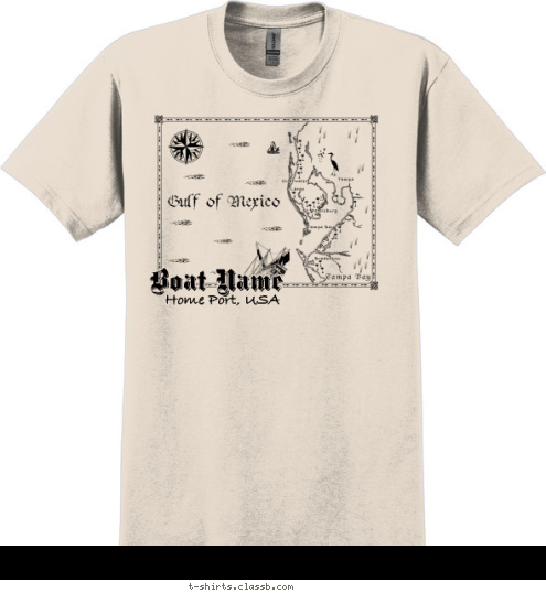 Home Port, USA Home Port, USA Boat Name T-shirt Design SP1197