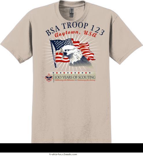 BSA TROOP 123 Anytown, USA T-shirt Design 