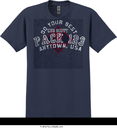 ANYTOWN, USA PACK 123 CUB SCOUT DO YOUR BEST T-shirt Design 