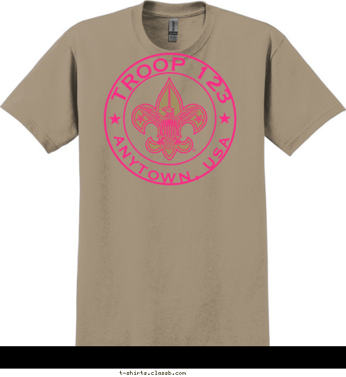 TROOP 123 ANYTOWN, USA T-shirt Design 