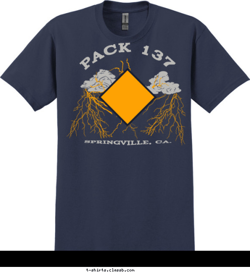 Sponsored by The Springville Mountian Lions Springville, Ca. PACK 137 T-shirt Design 