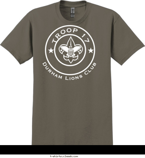 Durham Lions Club TROOP 17 T-shirt Design 