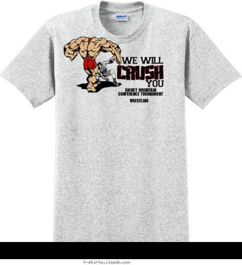 WRESTLING Smoky Mountain 
Conference Tournament T-shirt Design 