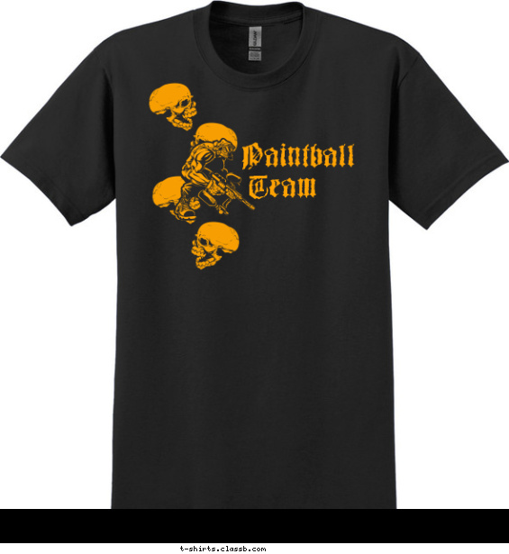 Laughing Skulls Paintball Team T-shirt Design