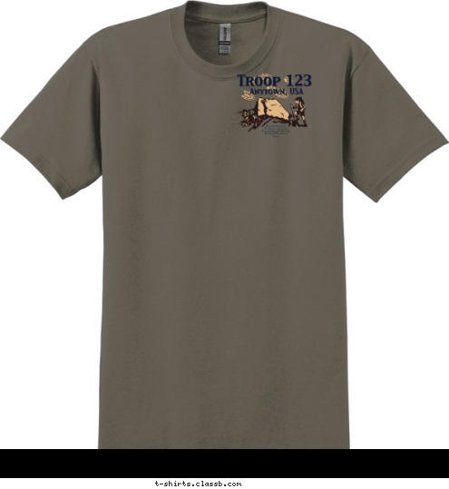 New Text New Text New Text Anytown, USA Troop 123 For food, for raiment,
For life, for opportunity,
For friendship and fellowship,
We thank Thee O Lord.
Amen. T-shirt Design 