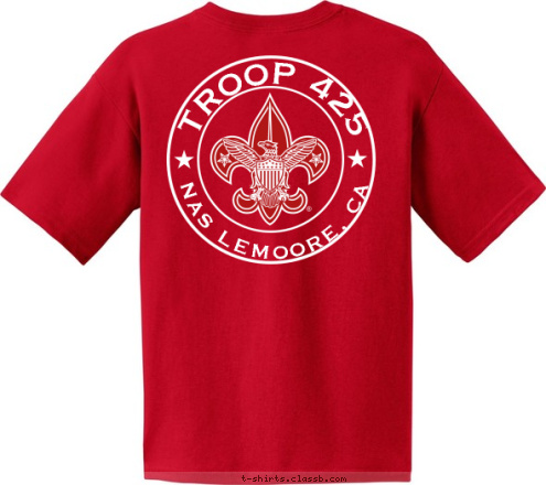 TROOP 425 NAS LEMOORE, CA T-shirt Design 