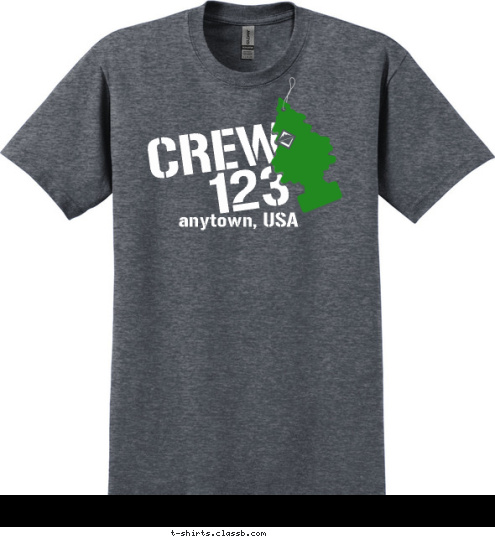 anytown, USA
 CREW 
123 T-shirt Design 