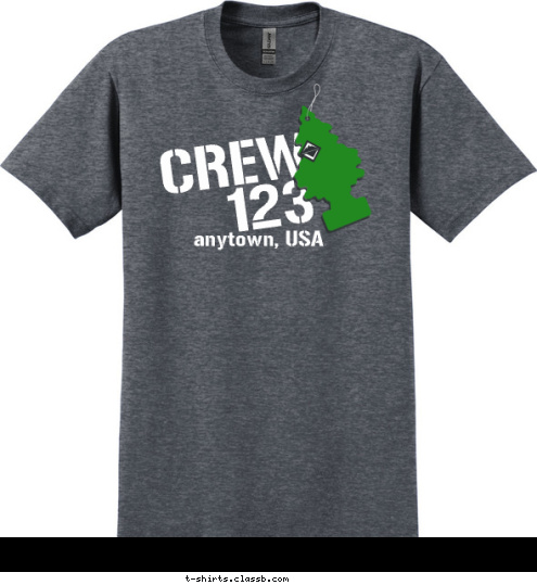 anytown, USA
 CREW 
123 T-shirt Design 