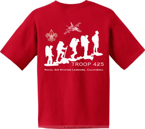 BOY SCOUT Naval Air Station Lemoore, California TROOP 425 TROOP 425 NAS LEMOORE, CA T-shirt Design 