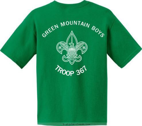 GREEN MOUNTAIN BOYS GREEN MOUNTAIN BOYS TROOP 367 T-shirt Design 