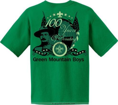 BRANDON, FL, USA 2010 Troop 367 Green Mountain Boys Boy Scout Troop 367 Of Scouting Years 100 T-shirt Design 