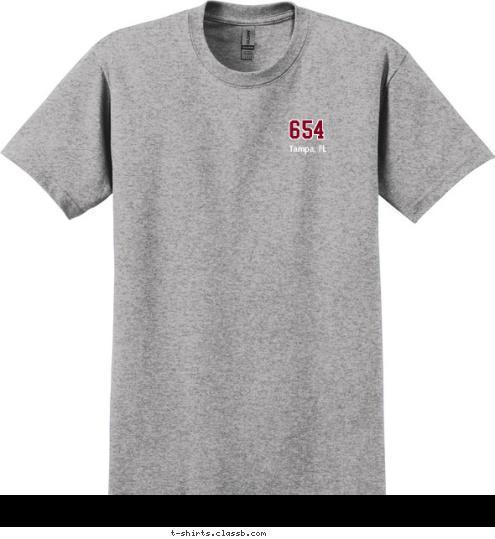 PACK Tampa, FL 654 T-shirt Design 