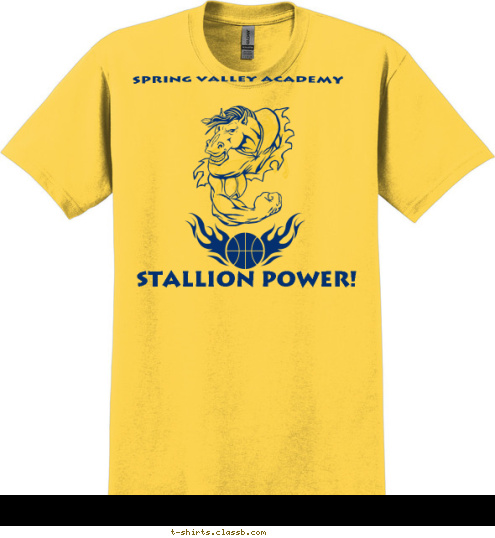 New Text New Text New Text SVA Stallion Power! Spring Valley Academy T-shirt Design 