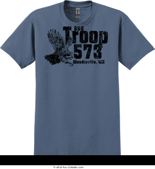 Woodinville, WA 573 BSA Troop T-shirt Design 