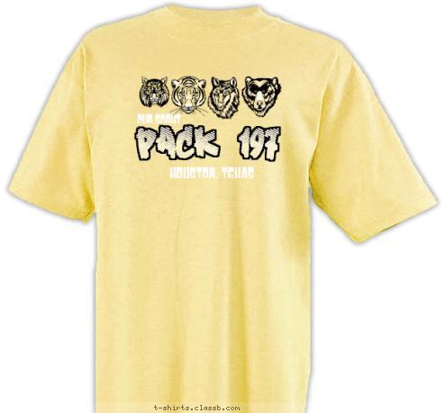 Houston, Texas PACK 197 CUB SCOUT T-shirt Design 