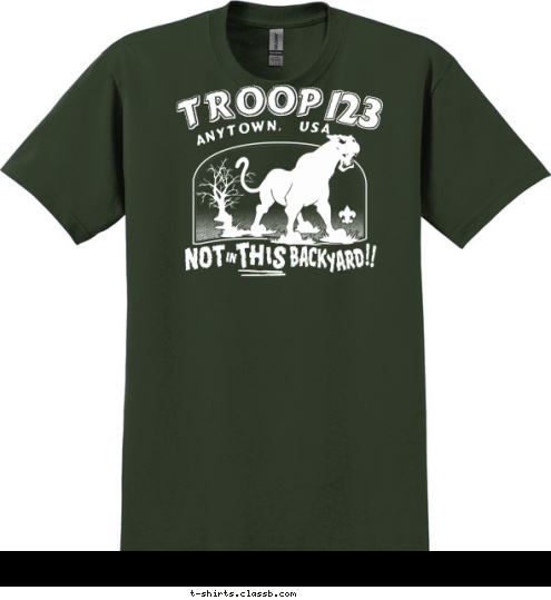 ANYTOWN, USA         123 TROOP T-shirt Design 