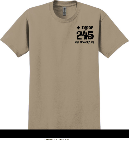 TROOP 245 NAS LEMOORE, CA T-shirt Design 