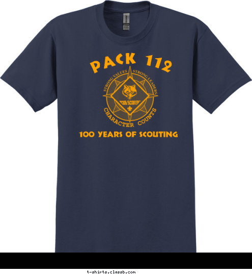 100 Years of Scouting Pack 112          T-shirt Design 