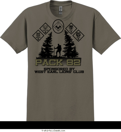 Sponsored by
West Earl Lions' Club PACK 82 T-shirt Design 