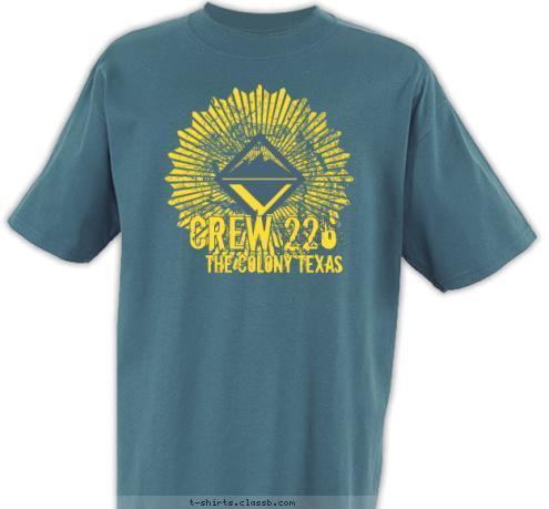 THE COLONY TEXAS CREW 226 T-shirt Design 