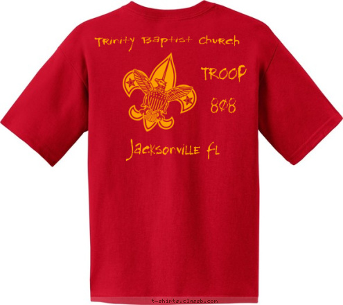 BE PREPARED! Jacksonville Fl TROOP
 808 Trinity Baptist Church
   Cub Scouts PACK 112 100 YEARS T-shirt Design 