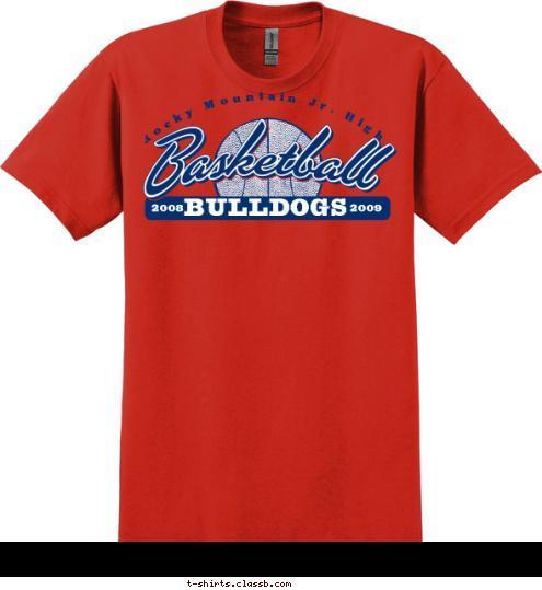 Rocky Mountain Jr. High 2009 2008 BULLDOGS T-shirt Design 