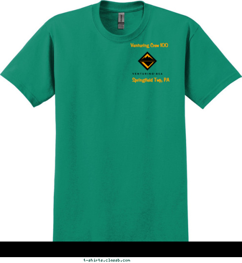 Springfield Twp, PA Venturing Crew 100 T-shirt Design Venture Crew 100 Class B shirts