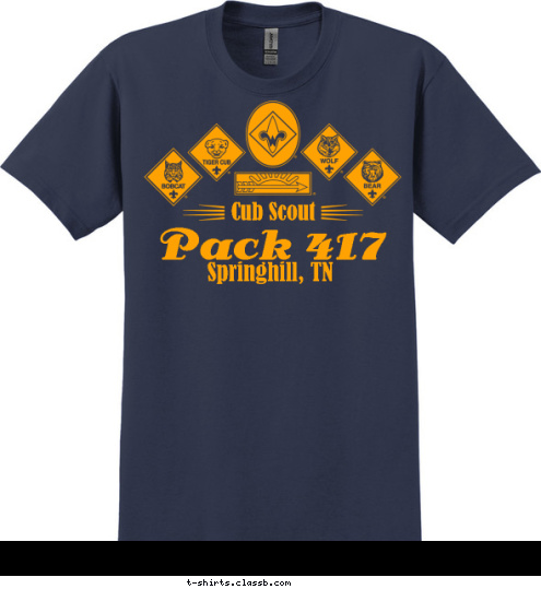 Springhill, TN Pack 417 Cub Scout  T-shirt Design 