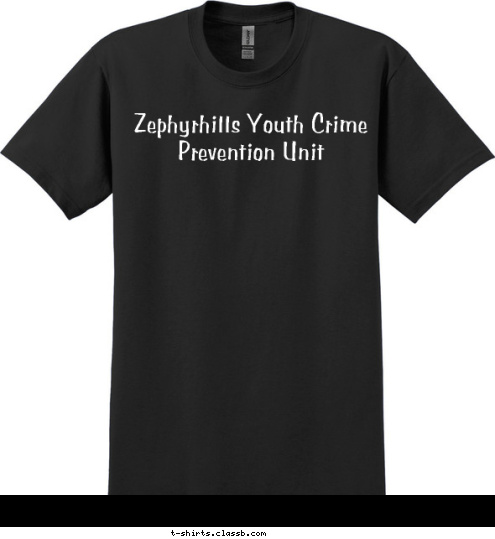 Zephyrhills Youth Crime Prevention Unit T-shirt Design 