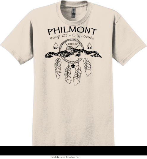 08/09 Troop 123 - Anytown, USA TREK 123 PHILMONT T-shirt Design SP2547