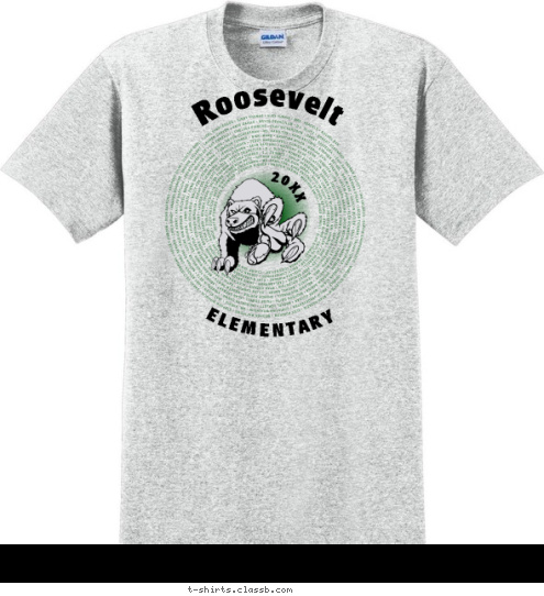 2009 ELEMENTARY Roosevelt 2012 T-shirt Design SP103