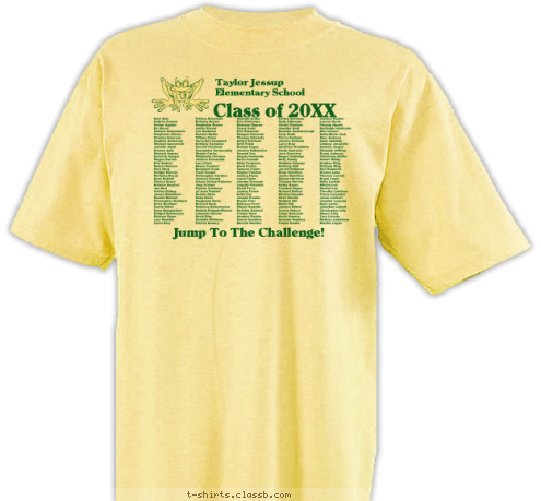 Taylor Jessup Elementary School Class of 2012 Jump To The Challenge! T-shirt Design SP105