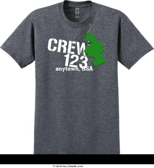 anytown, USA
 CREW 
123 T-shirt Design 