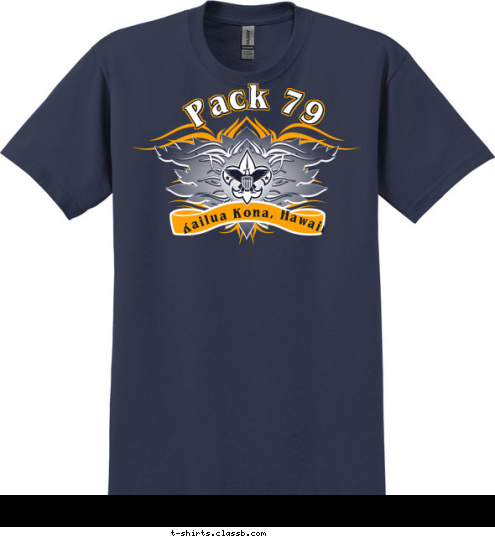 
  Kailua Kona, Hawaii Pack 79  T-shirt Design 