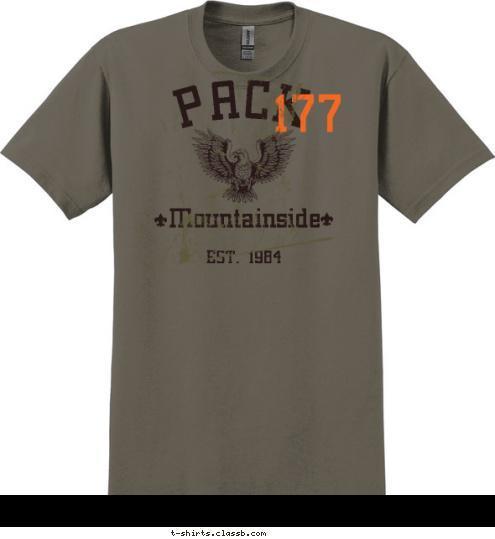 177 EST. 1984 Mountainside PACK T-shirt Design 