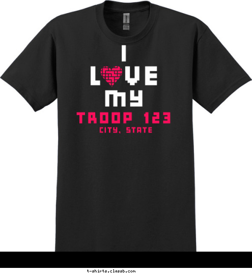 GIRL SCOUT MY I TROOP 123 CITY, STATE T-shirt Design SP2739