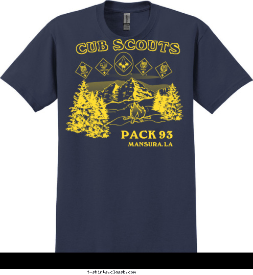 MANSURA. LA PACK 93 CUB SCOUTS T-shirt Design 