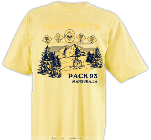 MANSURA, LA PACK 93 CUB SCOUTS T-shirt Design 