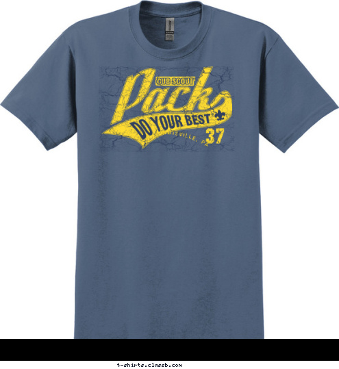 37 LANDISVILLE, PA CUB SCOUT T-shirt Design pack 37 blue & gold