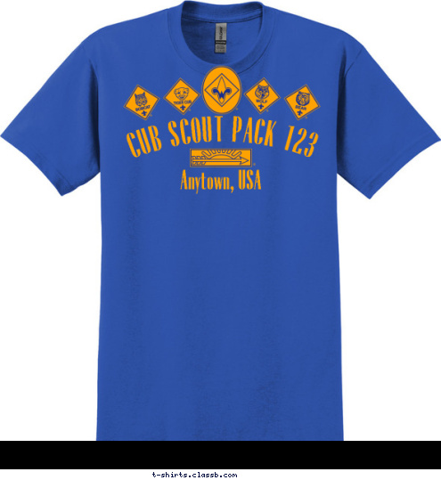 Anytown, USA CUB SCOUT PACK 123 T-shirt Design 