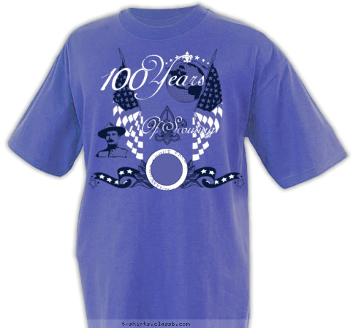 ANYTOWN, USA CUB SCOUT PACK 123 Of Scouting Years 100 T-shirt Design 