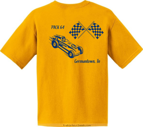 Germantown, Tn PACK 64 T-shirt Design 