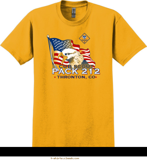 CUB SCOUT PACK 212 THRONTON, CO T-shirt Design 