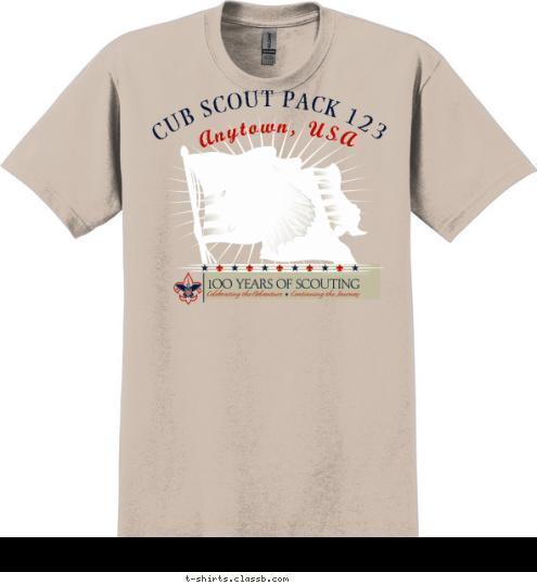 CUB SCOUT PACK 123 Anytown, USA T-shirt Design 