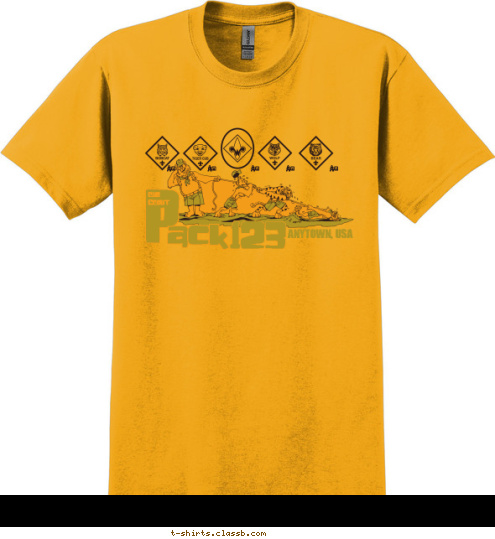 ®            ®             ®          ®             ® CUB
SCOUT ANYTOWN, USA 123 ack P T-shirt Design 