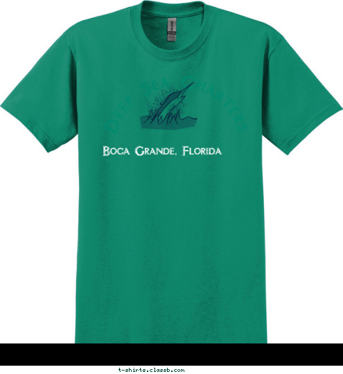 Boca Grande, Florida Deep Sea Charters T-shirt Design 